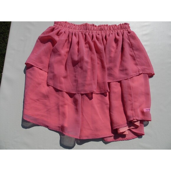 Simply Southern Women's Peach Coral Ruffle Skirt sz XL - Picture 5 of 5
